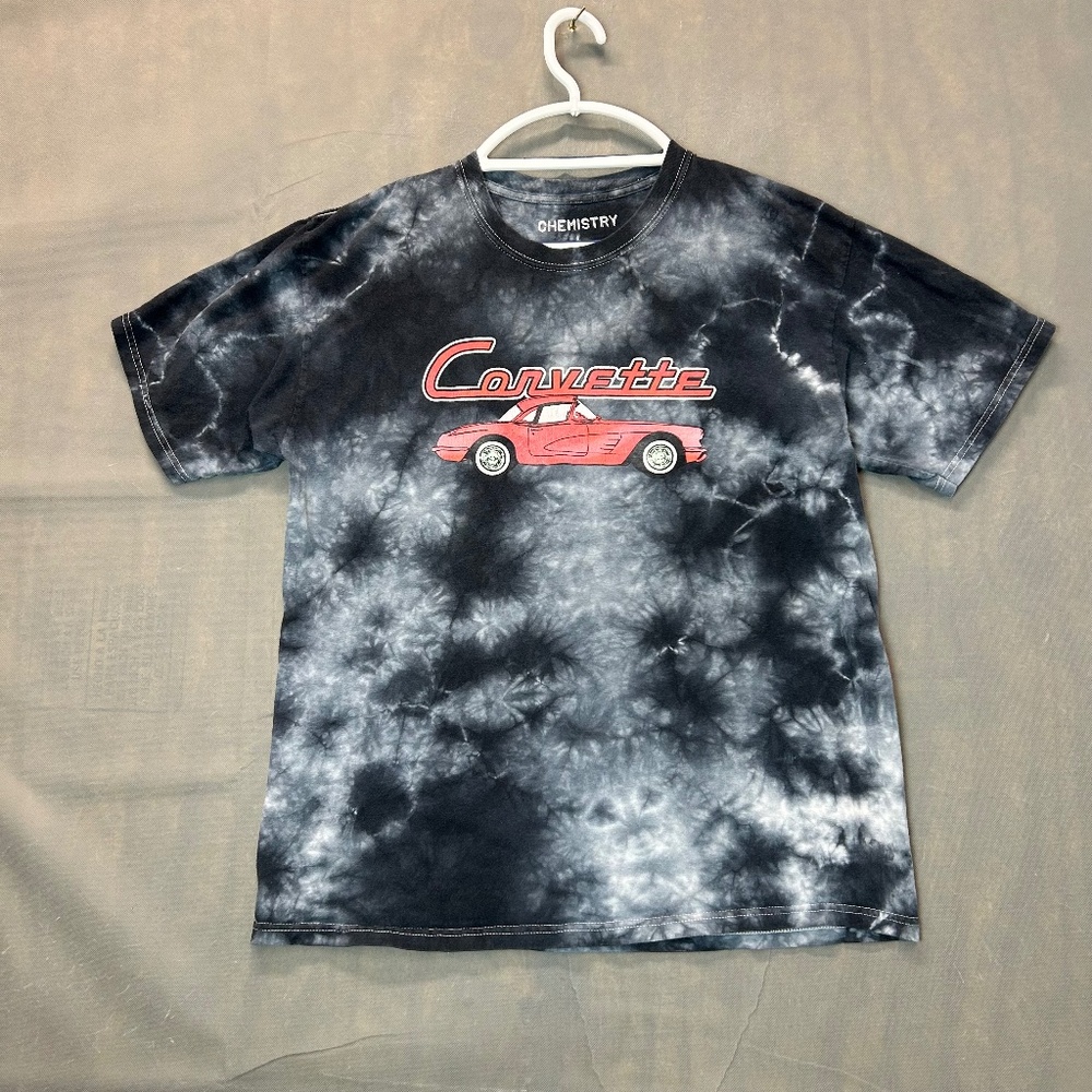 Men's Chemistry Corvette Classics Tie Dye America's Sports Car Size L Shirt GM